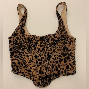 House of CB Jacqueline leopard corset top